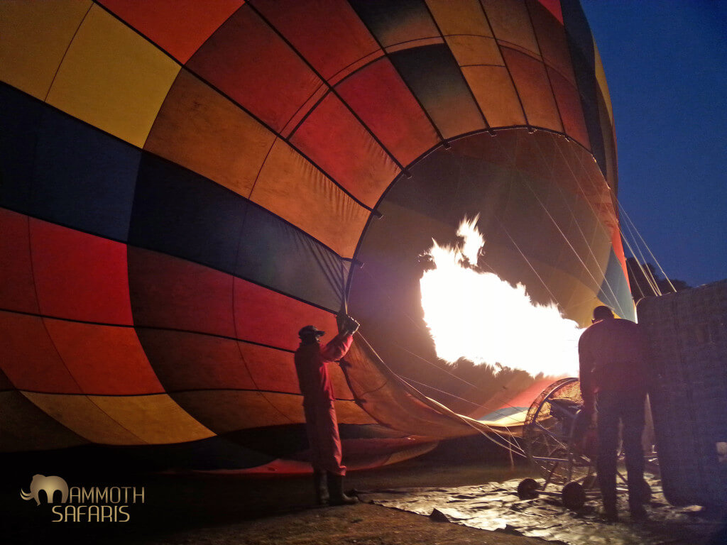 The excitement builds as we are nearly ready to board the Governor’s Balloon for our morning floating over the majestic Masai Mara.